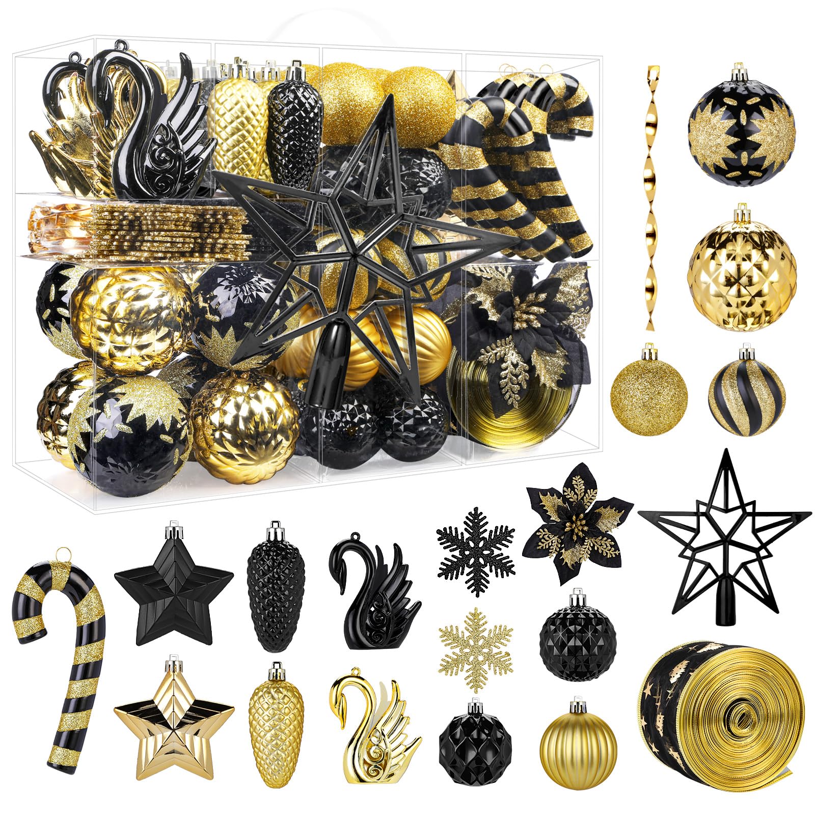 Esclusivo palline di Natale palle di Natale SET con 100 pcs colore oro