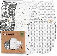 Sweety Fox Pacote com 3 sacos de dormir orgânicos para bebês – cueiros para recém-nascidos, bebês de 0 a 3 meses, bebês meninas, meninos, saco de dormir macio e confortável, cobertores de berçário