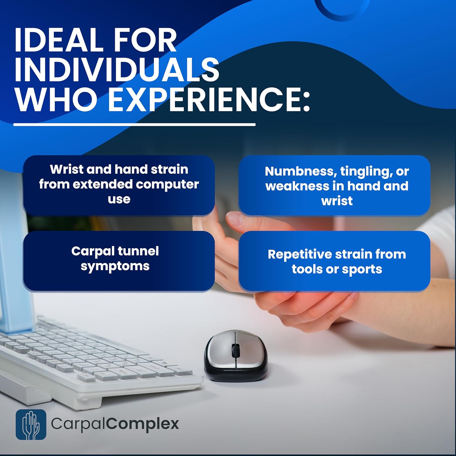Carpal Complex – Carpal Tunnel Nerve Support Supplement – Alpha Lipoic Acid + B Complex – Helps Reduce Tingling & Numbness – 120 Capsules