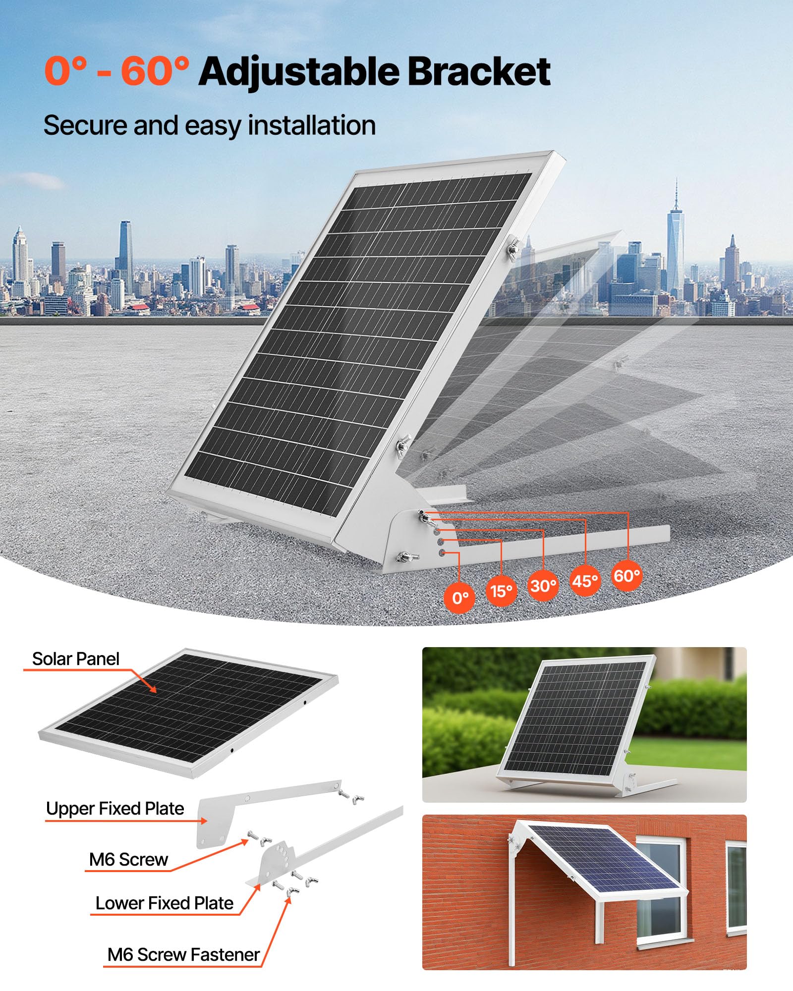 VEVOR 12V Monokristallines Solarpanel-Kit 20W, MPPT-Controller, IP65 wasserdicht für Auto, Boot, Wohnmobil