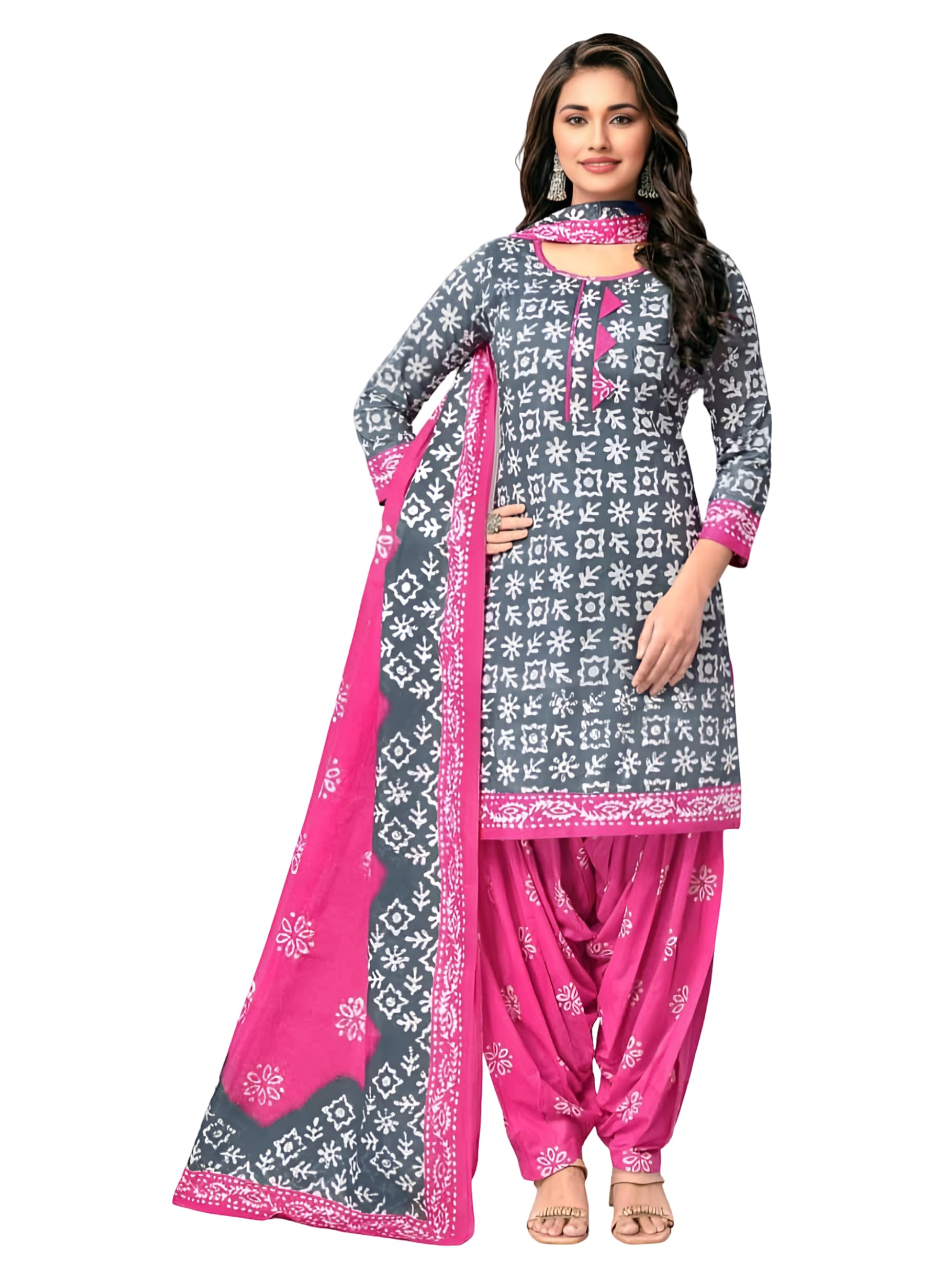 yashika Unstiched Crepe dress materials | Crepe Salwar Suit for women with dupatta | suit material for women unstitched-picture-26