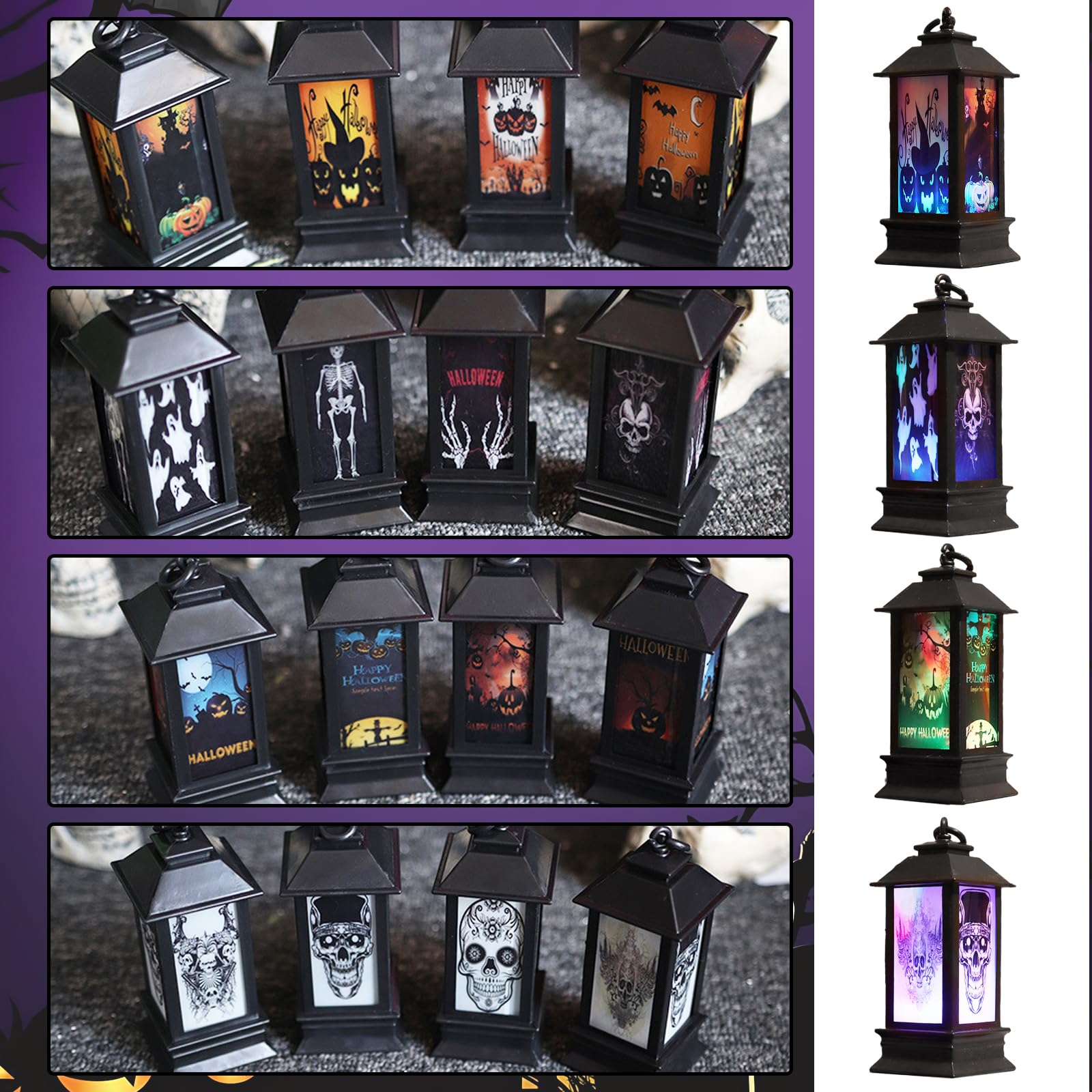 4 Pcs Halloween LED Candle Lantern - Image 3