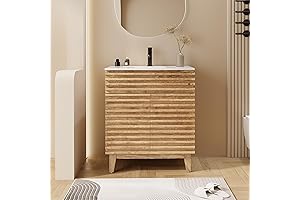 eclife 30" Mid-Century Modern Bathroom Vanity with Sink Combo