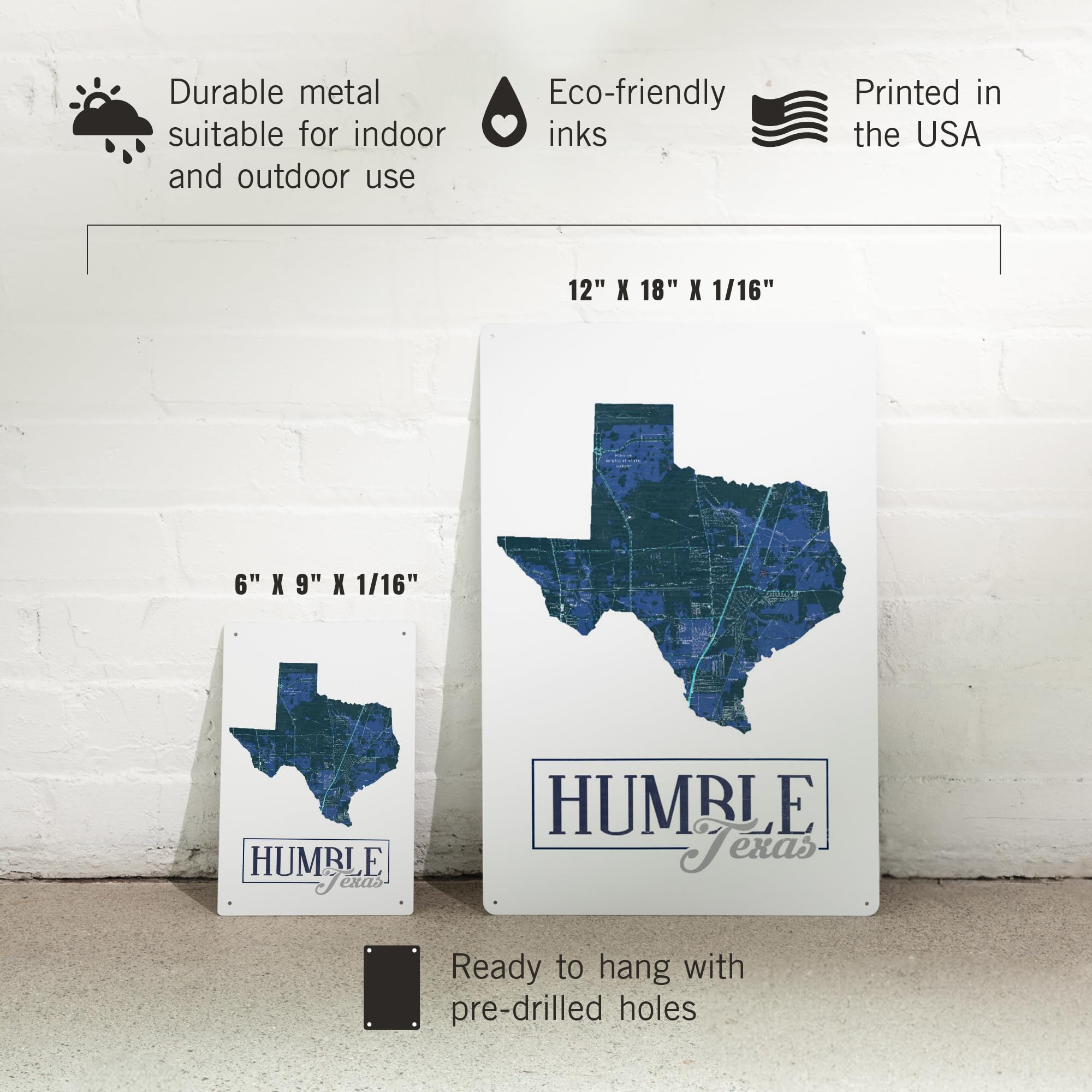 Texas Lone' Star Home Map - Letreros De Metal De 12 X 18 Pulgadas Para Exteriores, Granja, Interior, Garaje, Comedor, Decoración De Pared, Letreros De Hojalata Con Bandera De Estados Unidos