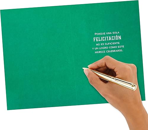 Miniatura 5 de Hallmark Vida Pack de 4 Tarjetas de Felicitaciones o Graduación Españolas (Felicidades)