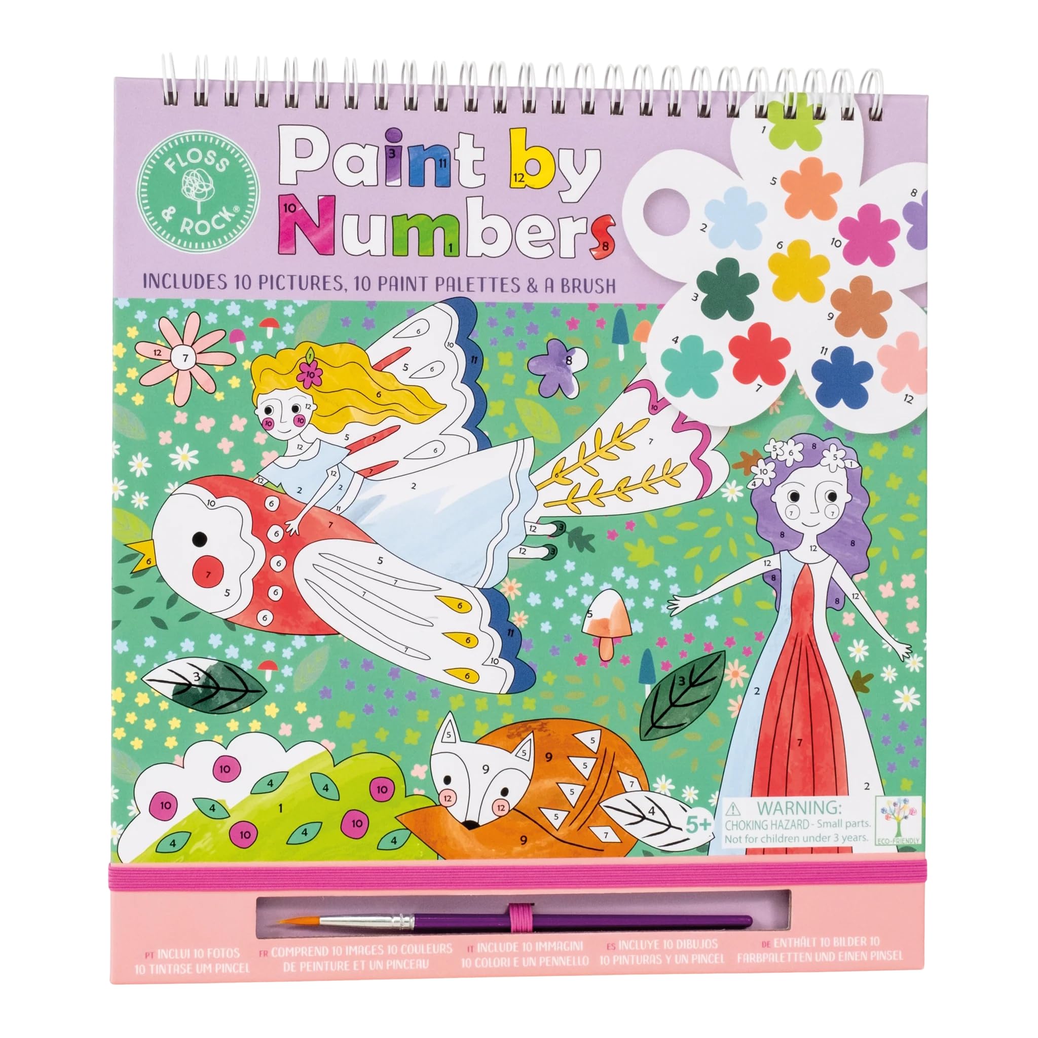 Floss and Ross Paint by Numbers Fairy Tale Theme Arts & Crafts for Kids Eco-Friendly