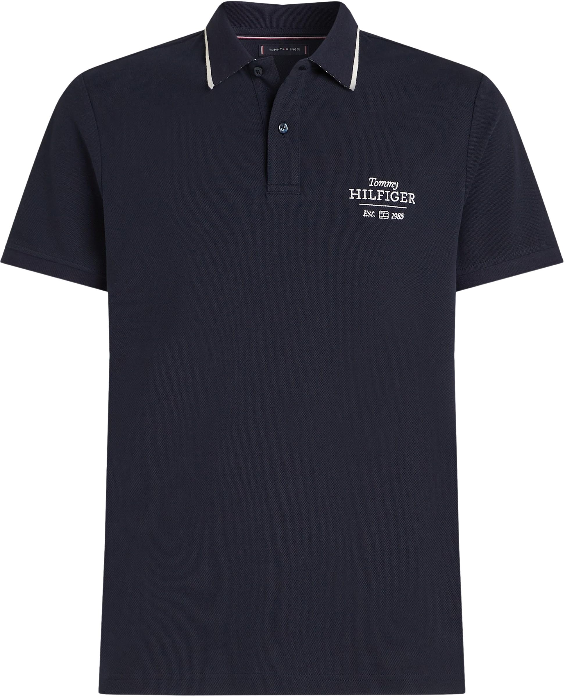 Tommy Hilfiger Herren Poloshirt Kurzarm Left Chest Graphic Regular Fit, Blau (Desert Sky), S – Ansicht 5