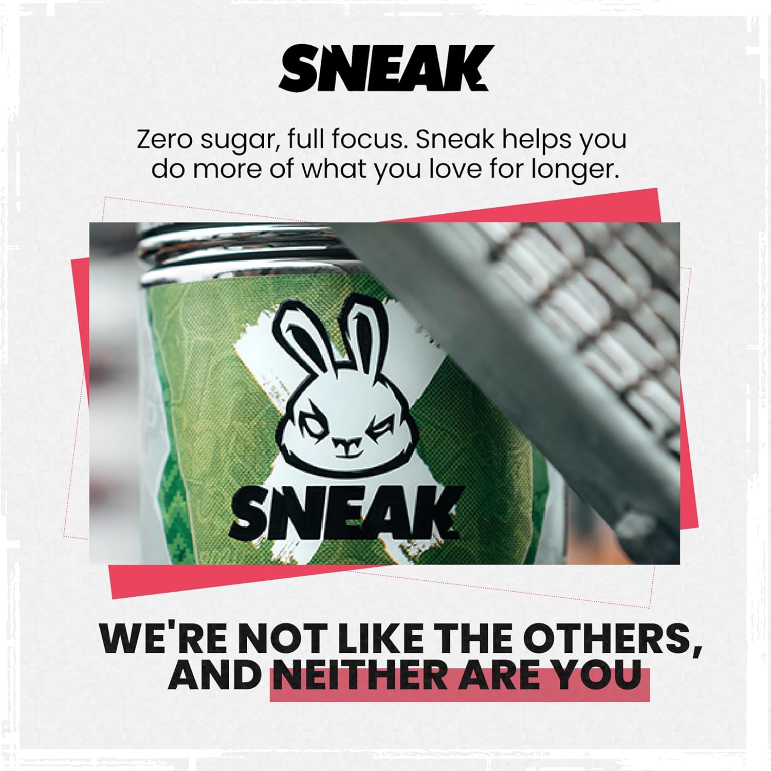 SNEAK Energy Drink Powder | Sour Apple | No Sugar. No Nasties. Just Natural Caffeine, Focus-Boosting Nootropics | 40 Servings - Image 4