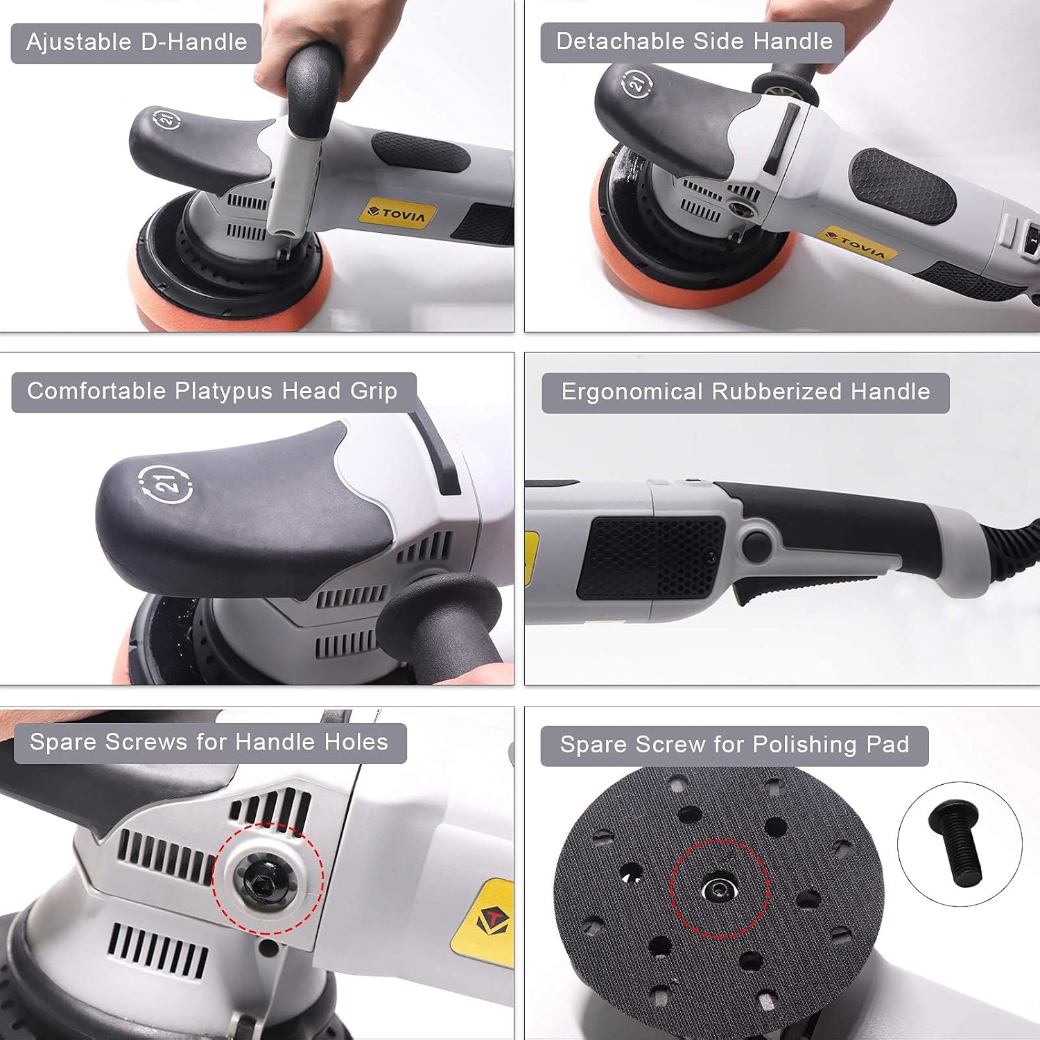 Exclusive T TOVIA Buffer Polisher, 6 Inch Variable Speed Dual Action Random Orbital Car Tiles Polishing Machine with 3 Foam Pads, Boat Detailing Kit for Polishing, Waxing, Buffing, Sanding 70% Off Discount T TOVIA Buffer Polisher, 6 Inch Variable Speed Dual Action Random Orbital Car Tiles Polishing Machine with 3 Foam Pads, Boat Detailing Kit for Polishing, Waxing, Buffing, Sanding