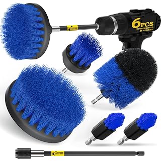 Holikme 6Pc Drill Brush Set - Scrub Brushes with Extension for Home Clean - Amazon product rated Grade A