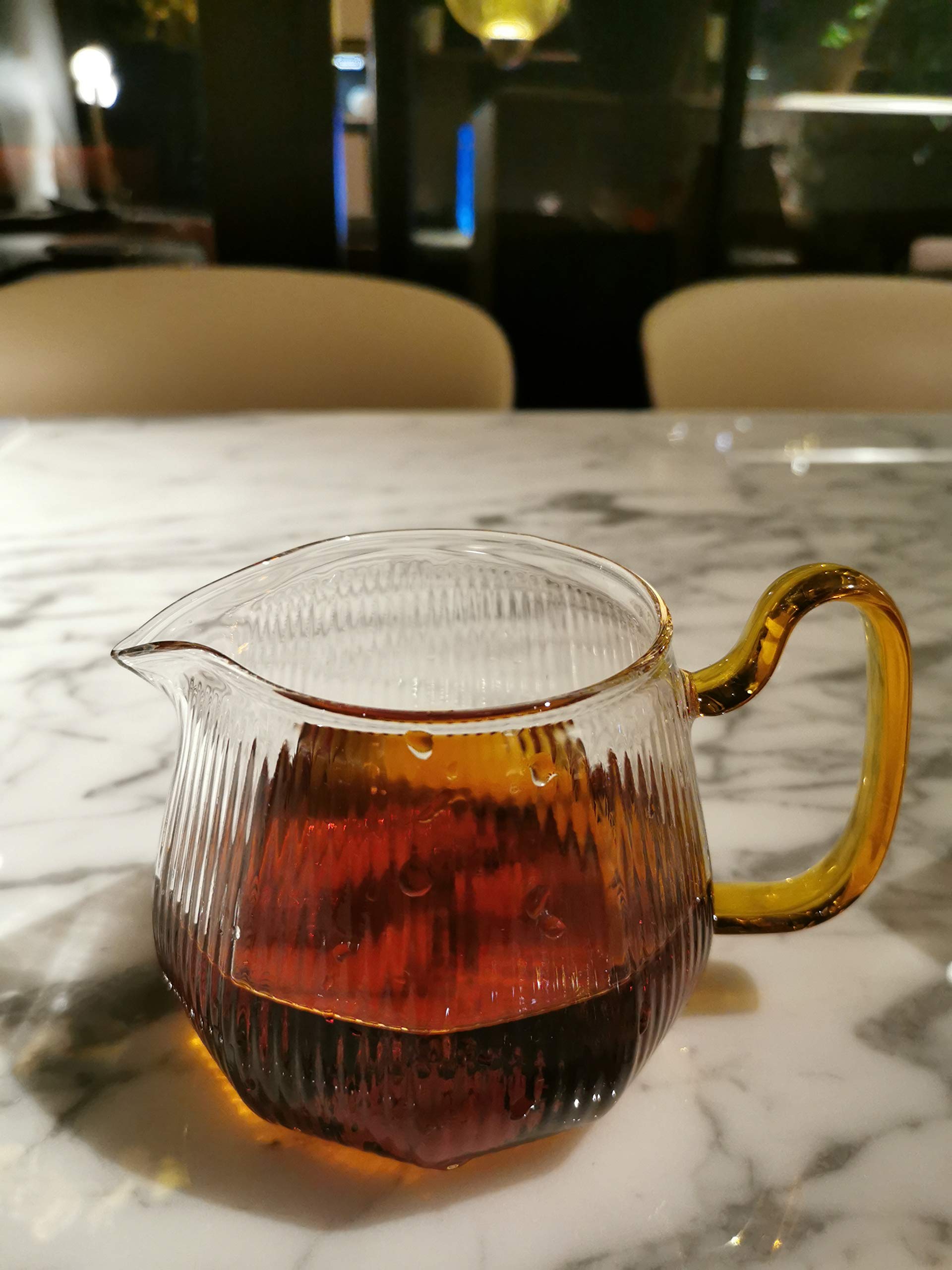 Caflife 20 Ounce Glass Pitcher, Glass Creamer Pitcher, With Handle Milk Frothing Pitcher, Hot cold water Pitcher, Milk and beverage Pitcher, Ice Tea Pitcher, Juice and Lemonade Pitcher, coffee pitcher