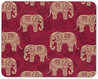 ZORI RED Elephants Gaming Mouse Pad - Computer Laptop PC| Work from Home/Office | Anti-Skid, Anti-Slip, Rubber Base | (MP341_RED_Elephants)