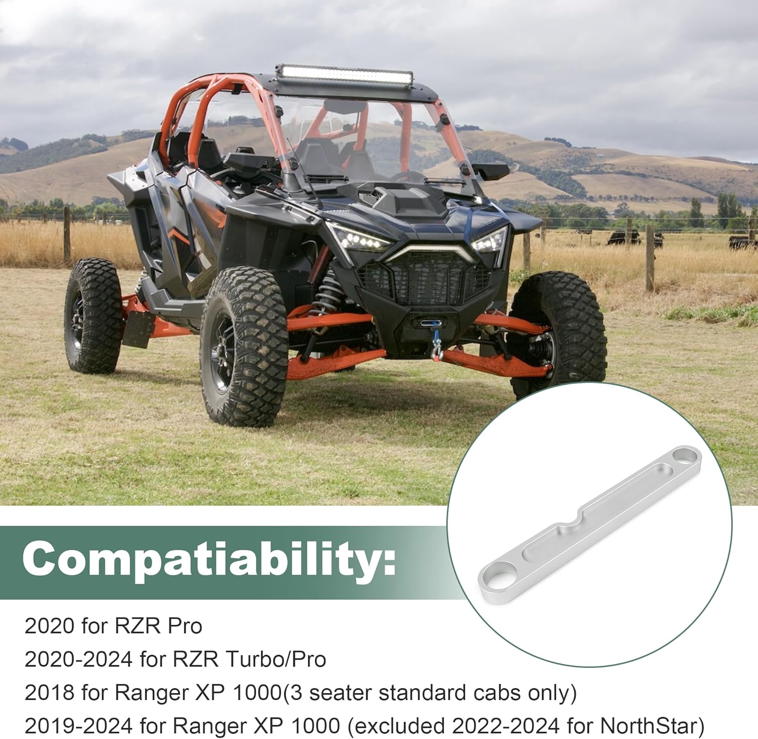 Transmission Crankshaft CVT Primary Drive Secondary Clutch Shaft Alignment Tool for Polaris RZR Pro Turbo 2020-2024 Ranger XP 1000 2018-2024 Silver