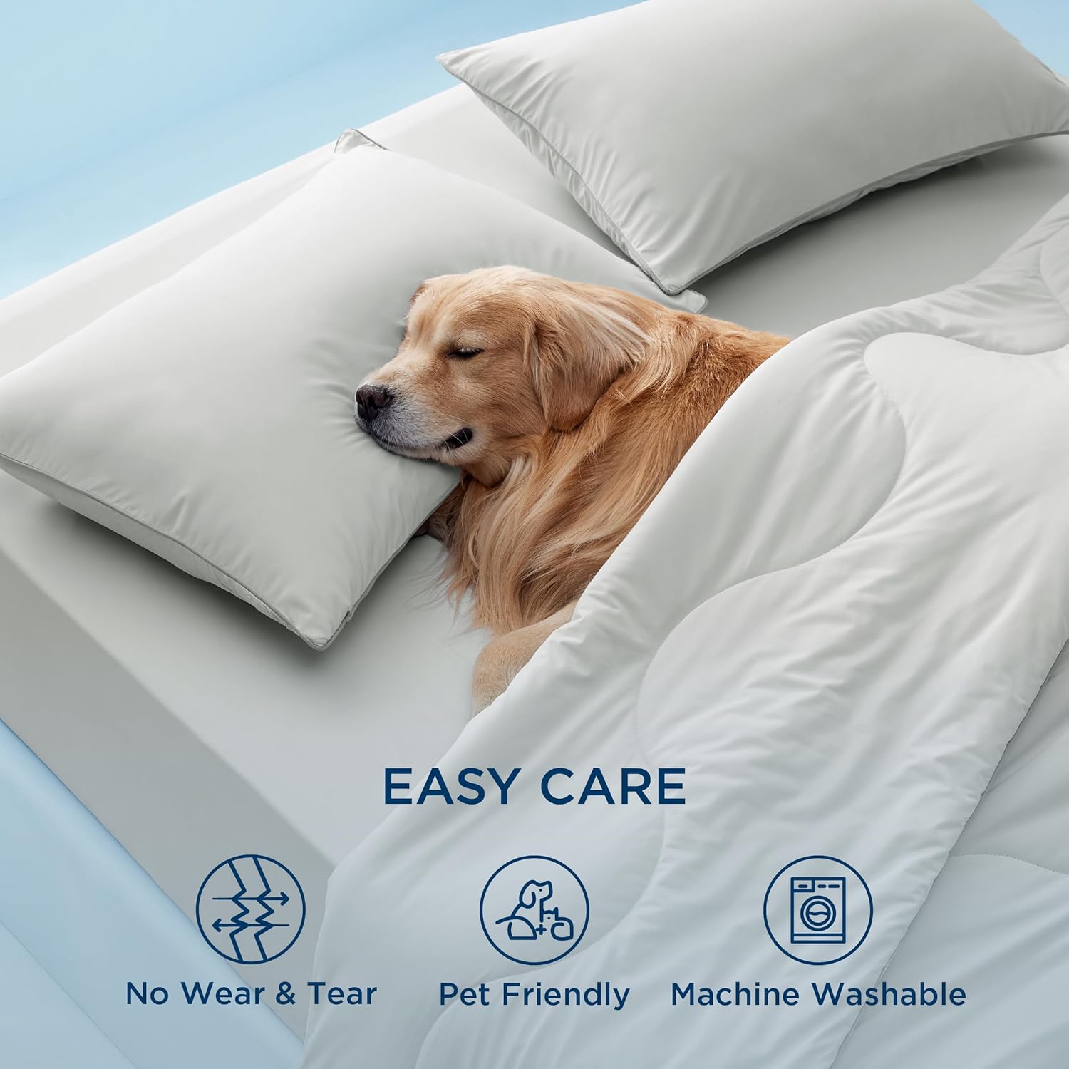 Bedsure Cooling Comforters Queen Size Set 4 Pieces, Grey Cooling Blanket for Hot Sleepers, Double-Sided Cool Tech Queen Bedding Set with Breathable Lightweight Comforter, Sheet & Pillowcases