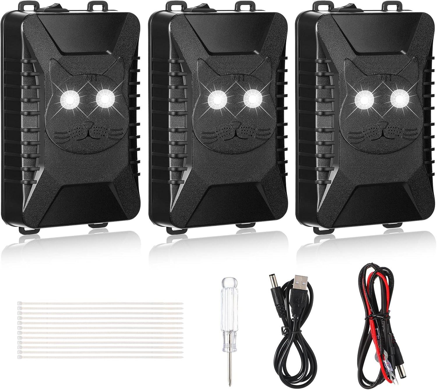 Ultrasonic Animal Rodent Repeller 3 Sets Under Hood Pest Rat Repellent