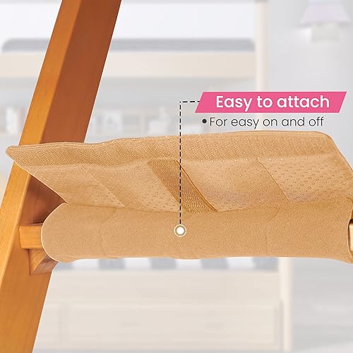 Miniatura 10 de Hudson Comfort Almohadillas para escalera de litera, tela cepillada suave para comodidad de los pies con puntos antideslizantes en la parte Gris