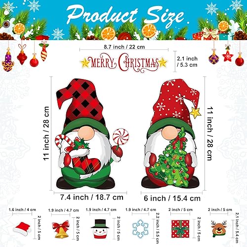 Miniatura 3 de Sratte 9 imanes de gnomos navideños para refrigerador, imán de nevera, imanes de puerta de garaje, imanes de verano, decoraciones para el hogar,