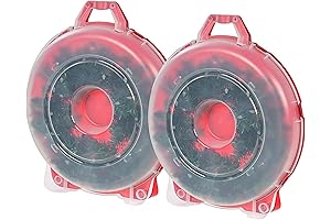 IRIS USA Clear/Red Wreath Storage