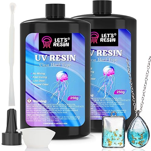 Miniatura 7 de LET'S RESIN Resina UV, 0.07 oz 8.5 fl oz, 8 piezas de resina UV transparente de curado rápido, a granel, baja contracción, no pegajoso, kit de