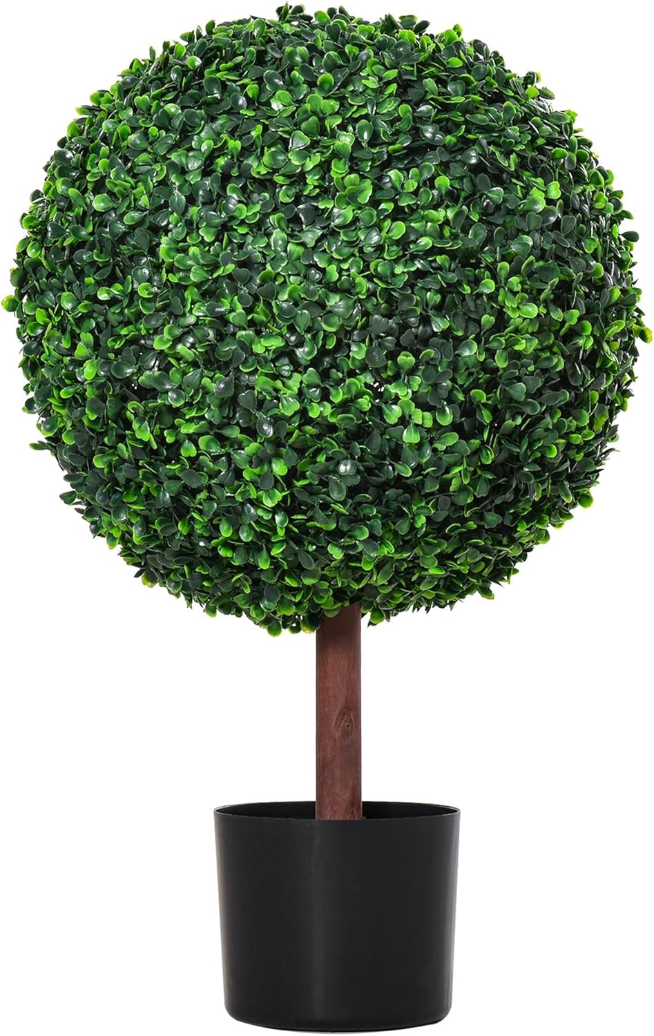 23.5Inch Boxwood Ball Topiary Artificial Plant with Nursery Pot, Evergreen Leaf Clarity, Durable Construction, Home Decor Essential