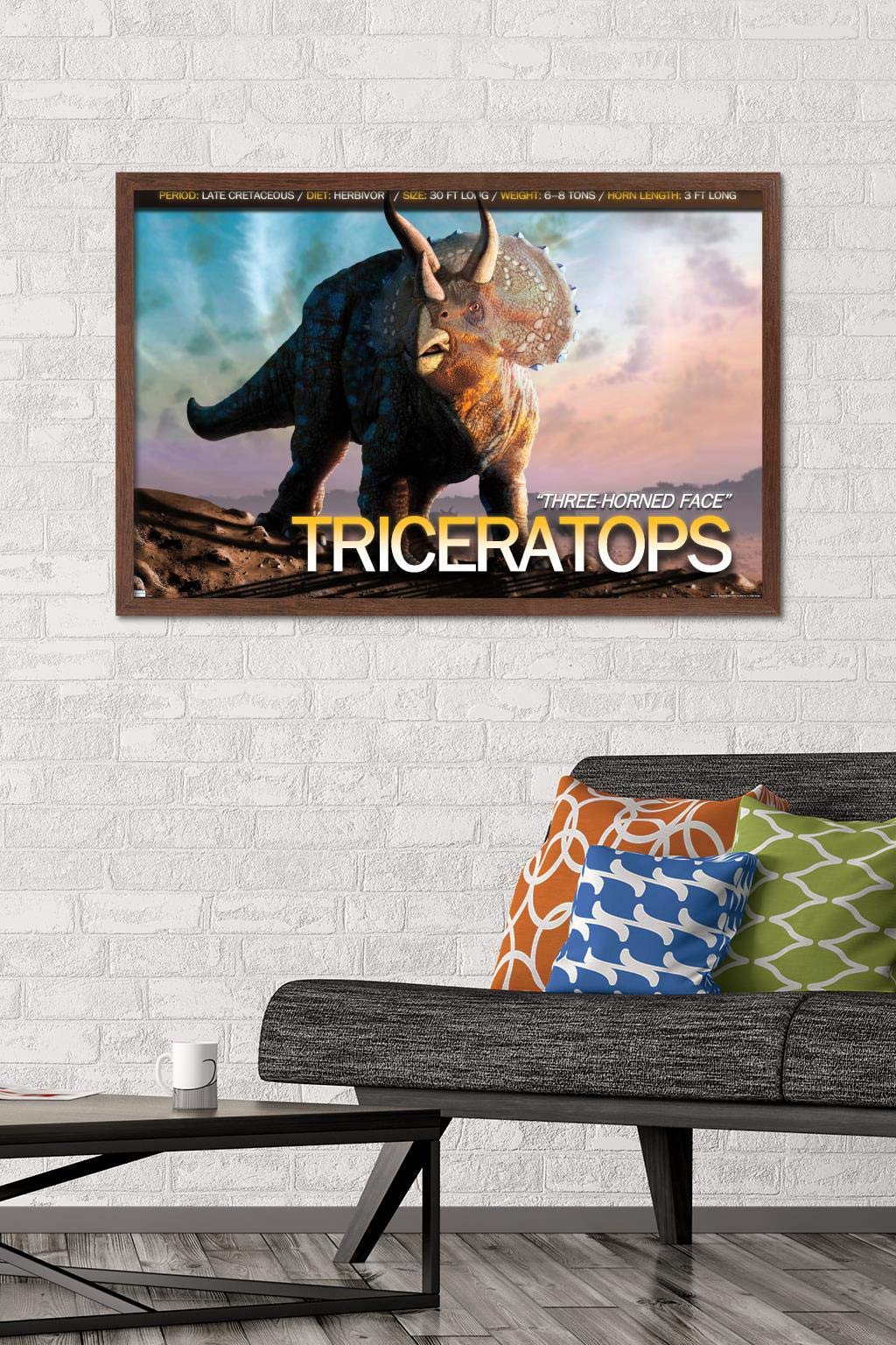 Amazon.com: Trends International Dinosaurs - Triceratops Wall