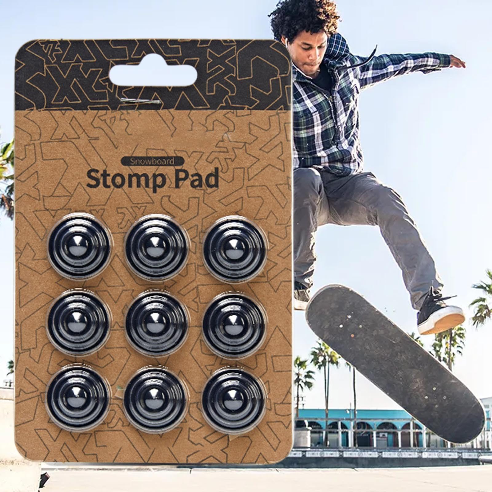 Tapis Antidérapant Pour Snowboard Lot de 9 Patins Adhésifs pour Ski et | Équipement Sportif à Picots pour Adhérence Hommes Femmes Entraînement Extérieur