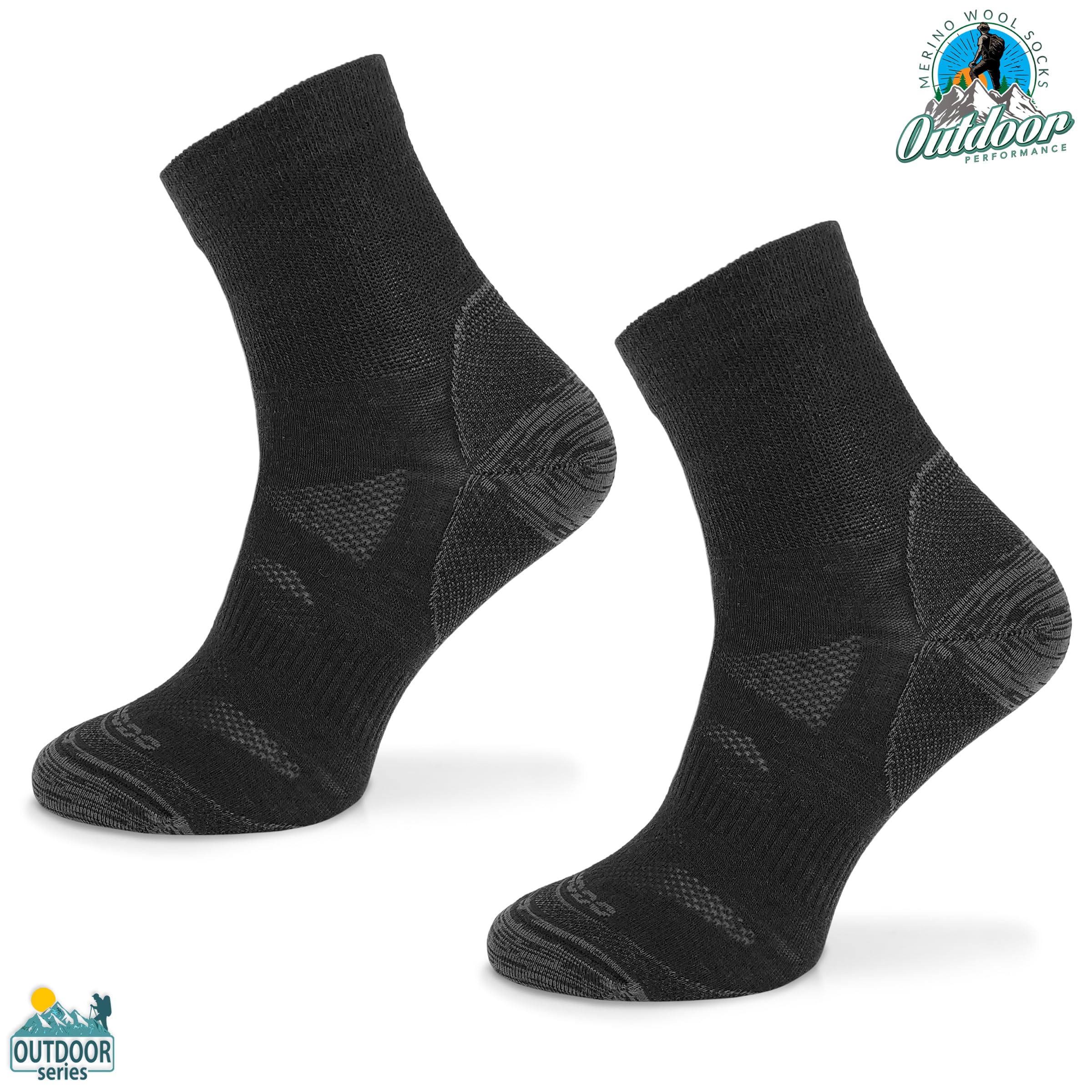 Comodo Technical Socks - Skarpety Termoaktywne - Wełna Merino 65% - Trekkingowe, do Aktywności, Krótkie, Lekkie, Oddychające