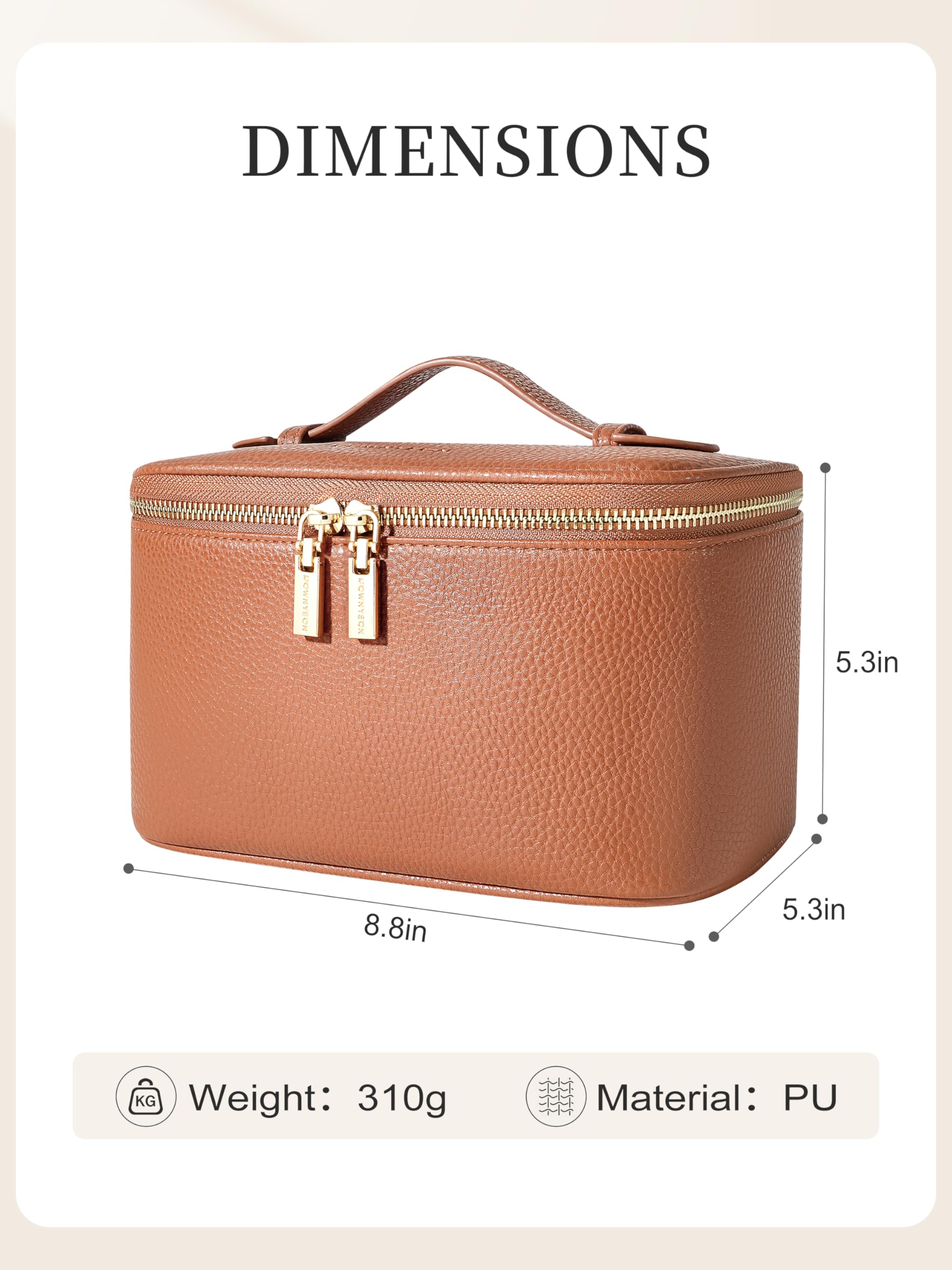ROWNYEON Cosmetic Bag Makeup Travel Organizer