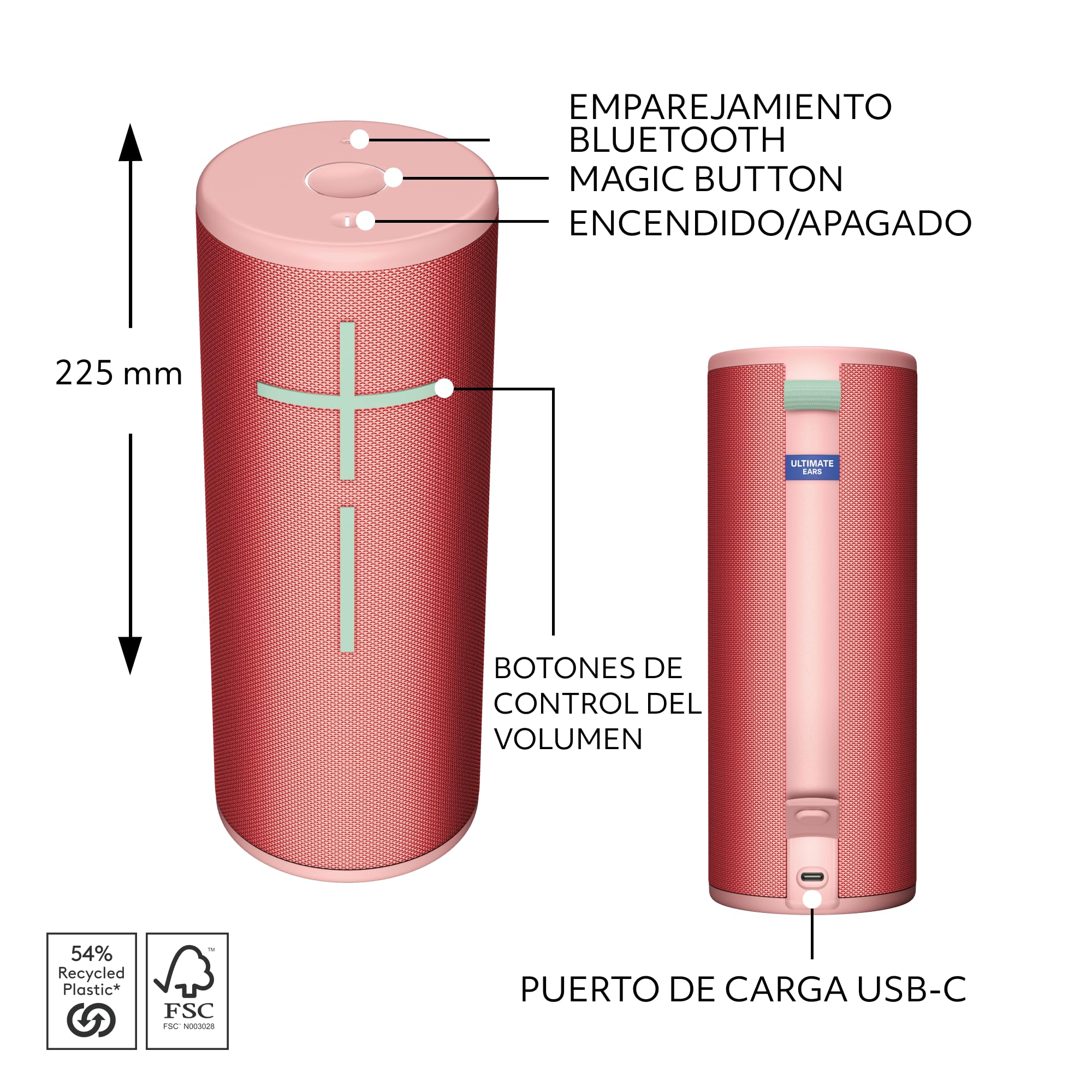 Ultimate Ears Megaboom 4 Altavoz Bluetooth portátil Impermeable