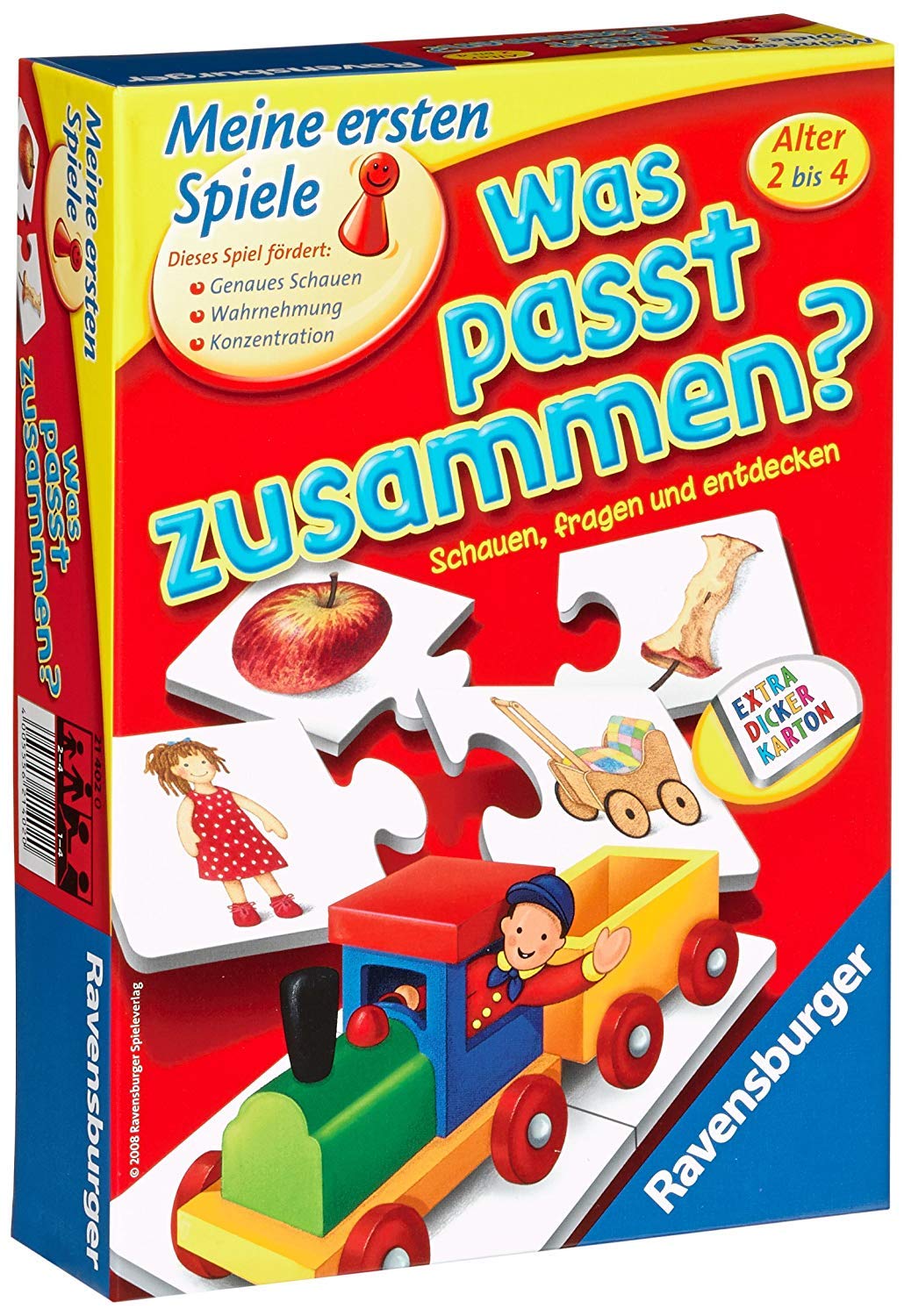 Ravensburger Hase Hüpf! Gra Planszowa, Od 2 Lat & Co do siebie pasuje?: Patrz, pytaj i odkrywaj