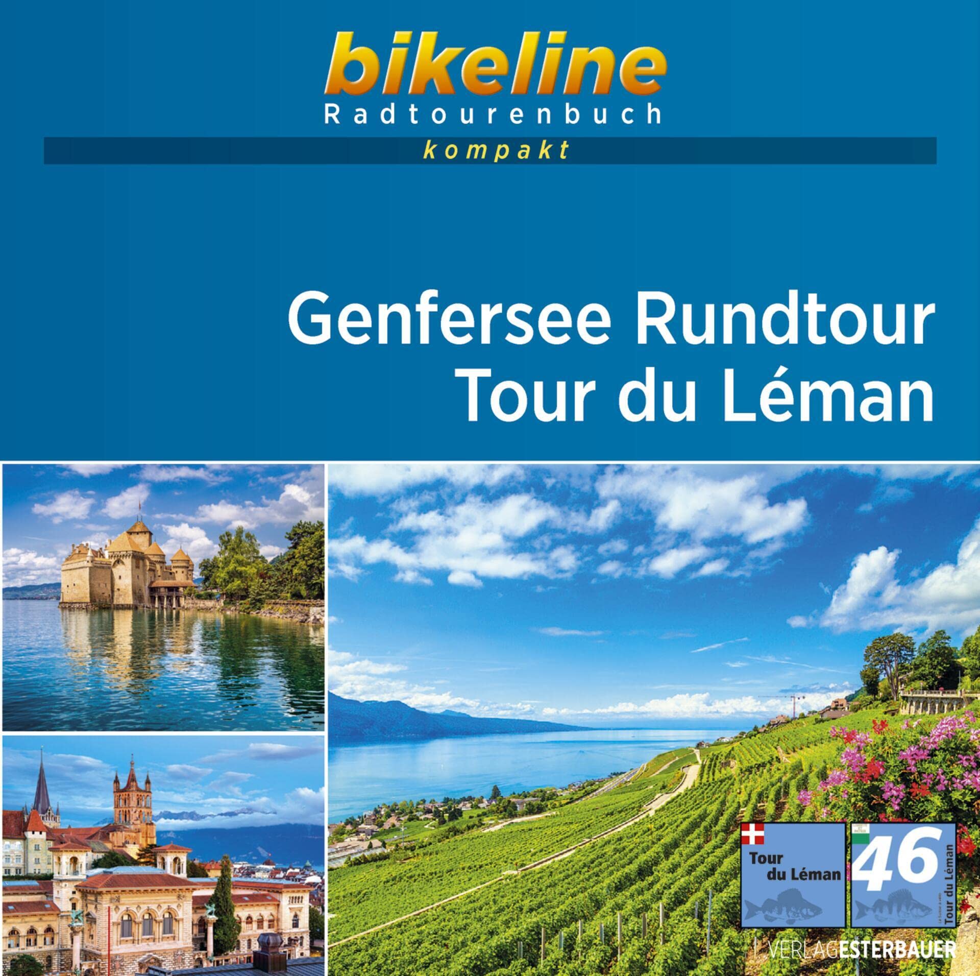Genfersee Rundtour • Tour de Leman: Rund um den Genfersee . 1:50.000, 192 km, GPS-Tracks Download, Live-Update (bikeline Radtourenbuch kompakt)