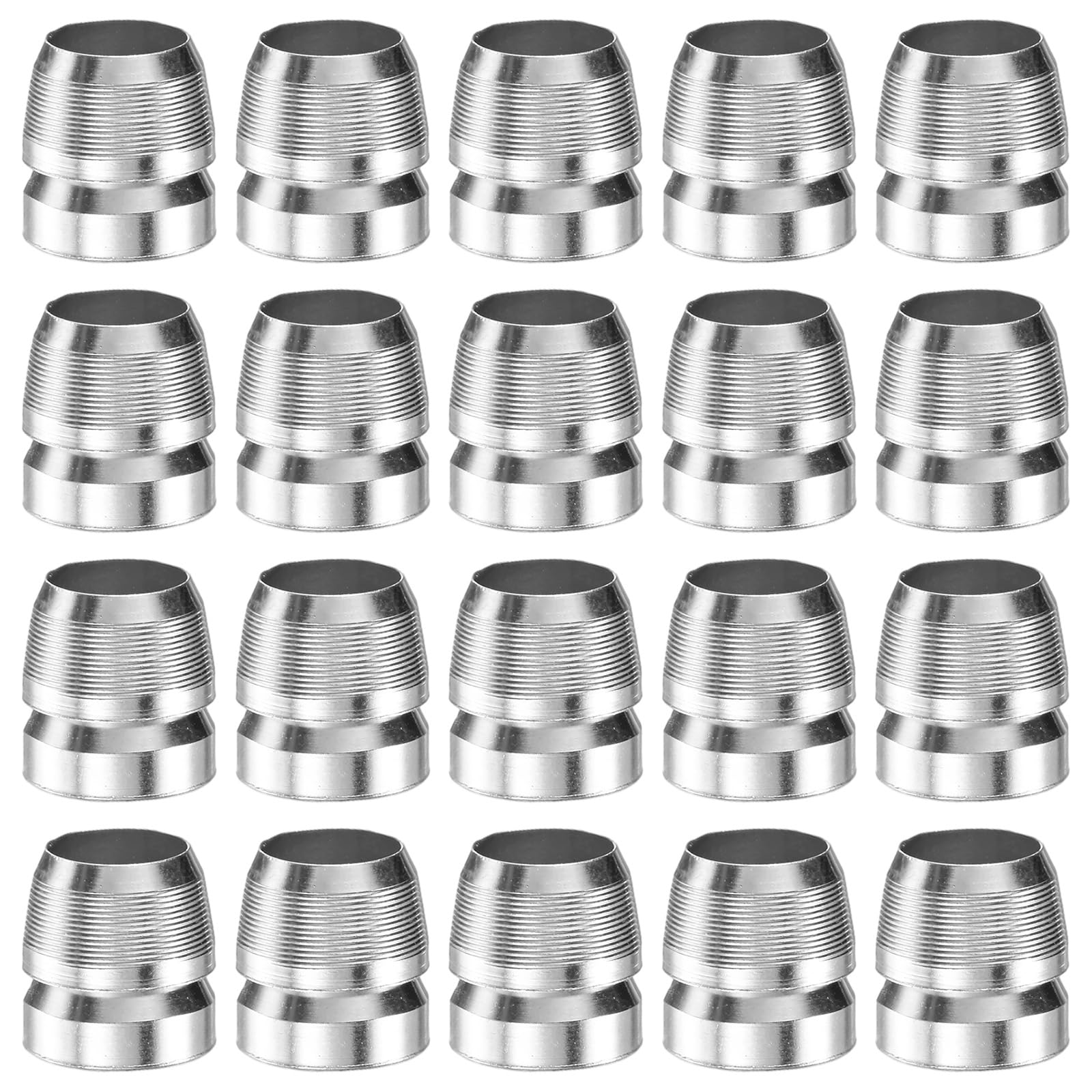 M METERXITY 20-Pack Safety Round Axe Handle Wedge, 12mm/0.5in Diameter Metal Hammer Handle Wedges for Reinforced Axe/Claw Hammer/Sledge/Wood [Silver Tone]