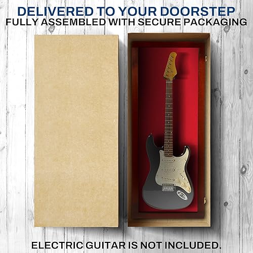 Miniatura 78 de PENNZONI Vitrina para guitarra eléctrica, estuche acrílico para guitarra eléctrica, soporte de pared, estuche de pared para guitarra hecha de marco