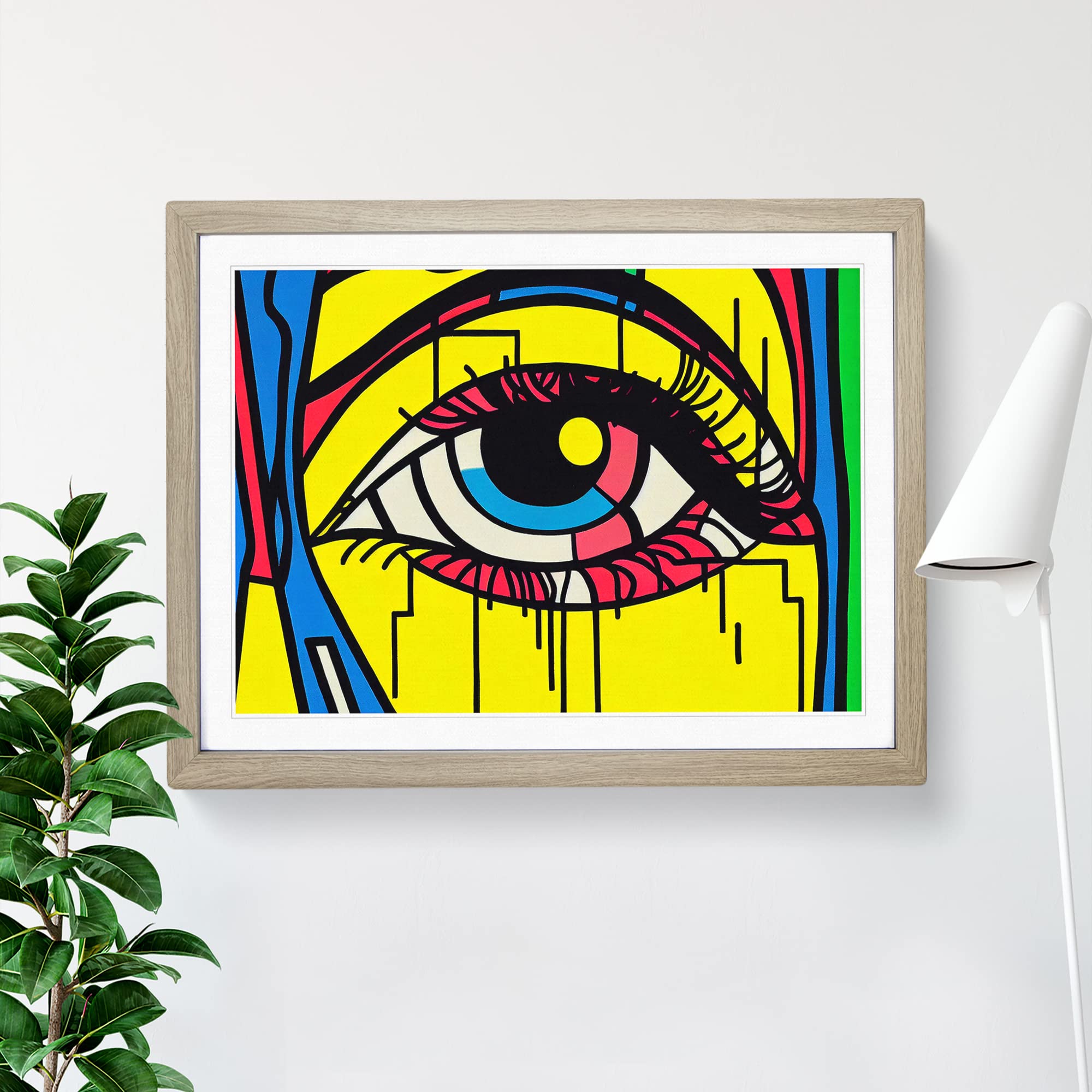 Human Eye Pop Art Abstract Framed Print, Oak, A3 (46 x 34 cm) - Image 3