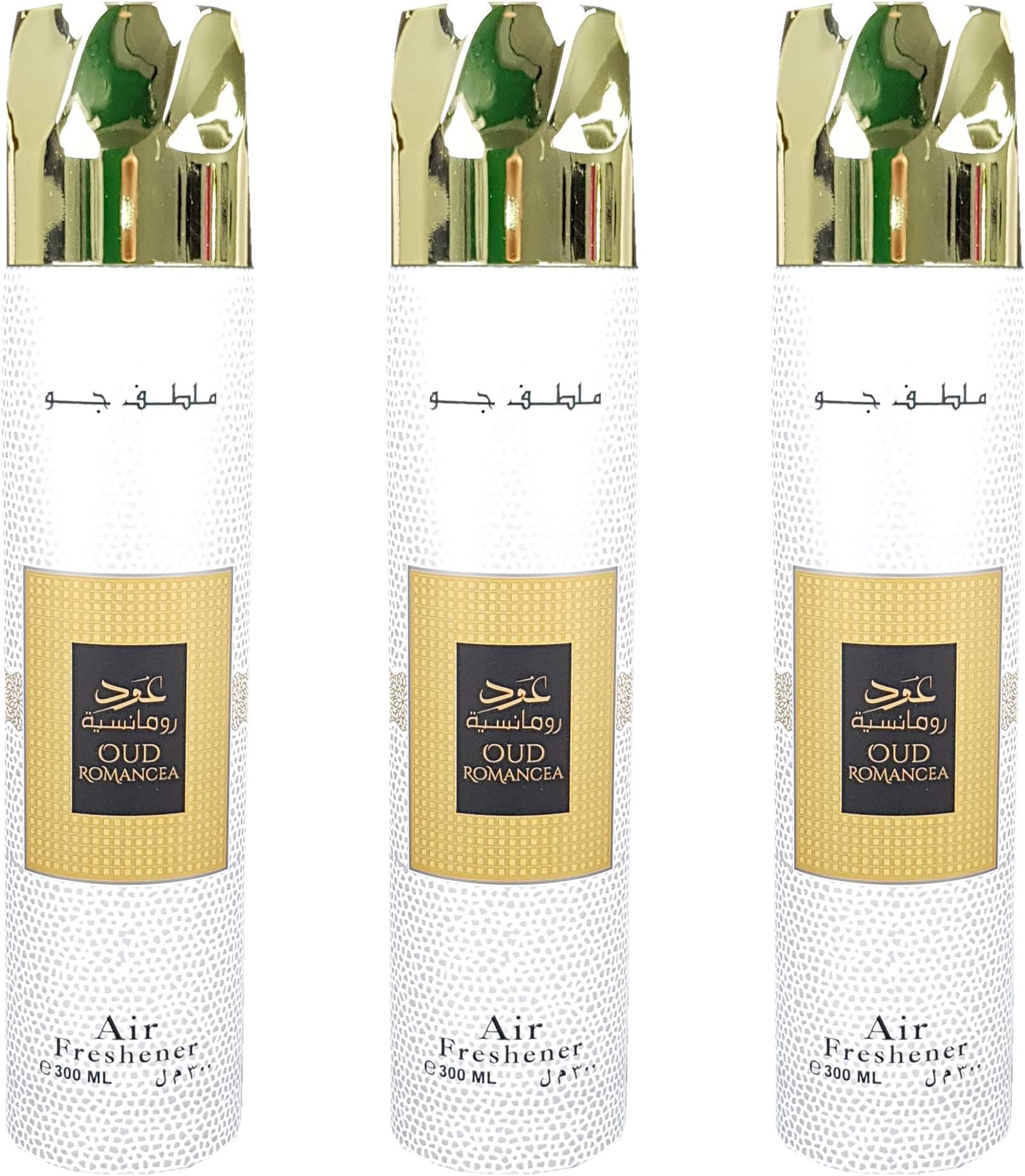 Ard Al Zaafaran Room Spray Air Fresheners Oud/Musk/Woody/Rose Scent Perfume for Home/Car/Office Pack of 3Pcs of 300ml Sprays from UAE (Oud Romancea)