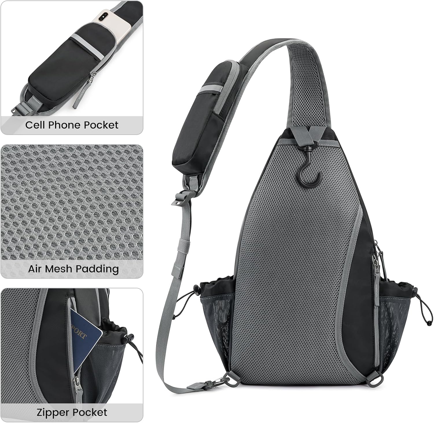 G4Free Pickleball Sling Bag for Women - Lightweight Crossbody Sports Bag