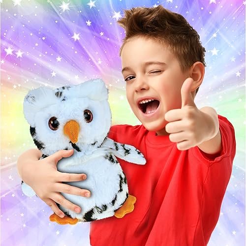 Miniatura 2 de Puzzled DolliBu - Animal de peluche de búho de peluche, suave búho blanco nieve, adorable juguete de peluche de búho para jugar, lindo regalo para