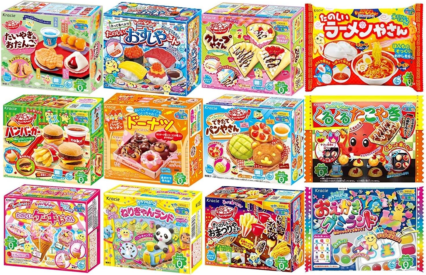 Ninjapo Popin' Cookin' Series Randomly 4pcs Selection Assortment SET Japanese DIY Candy
