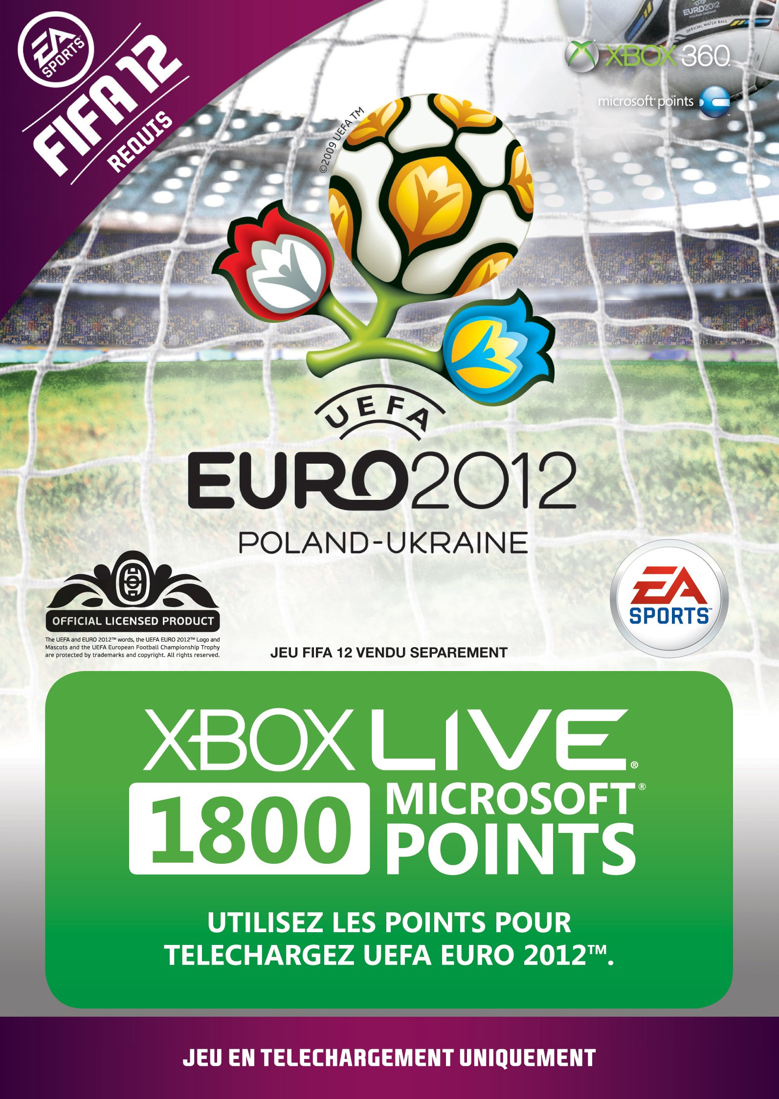 Fifa 12 Euro 2012 solution 1800 Microsoft Points Xbox Live sans carte bancaire