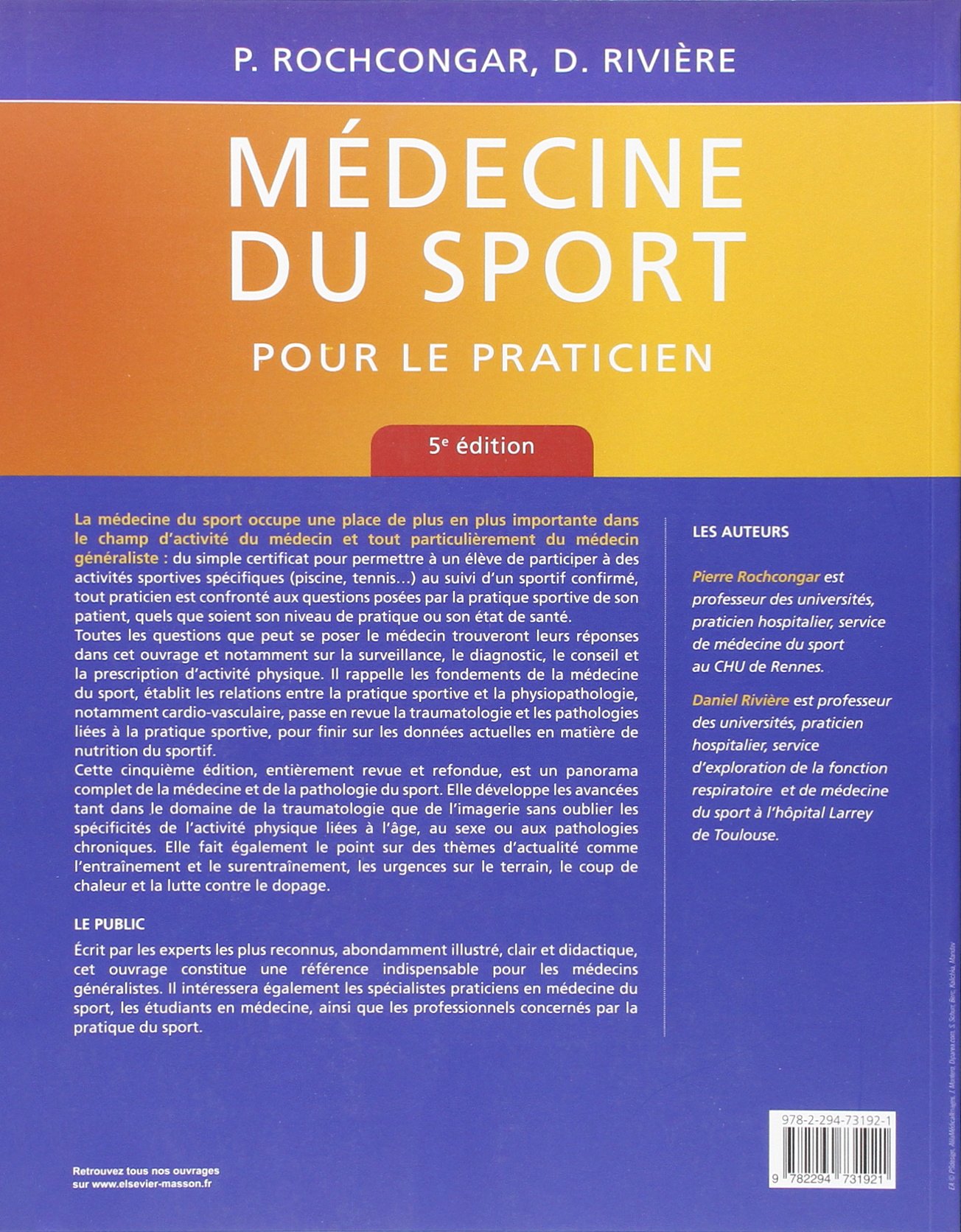 Médecine du sport pour le praticien