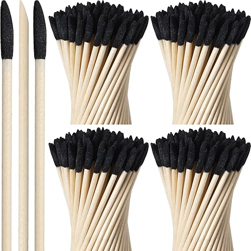 Miniatura 1 de 250 unidades de palitos de lija de 5.4 x 0.13 pulgadas, ramitas de lijado para detalles finos, lijadoras de papel de lija para trabajos de madera y