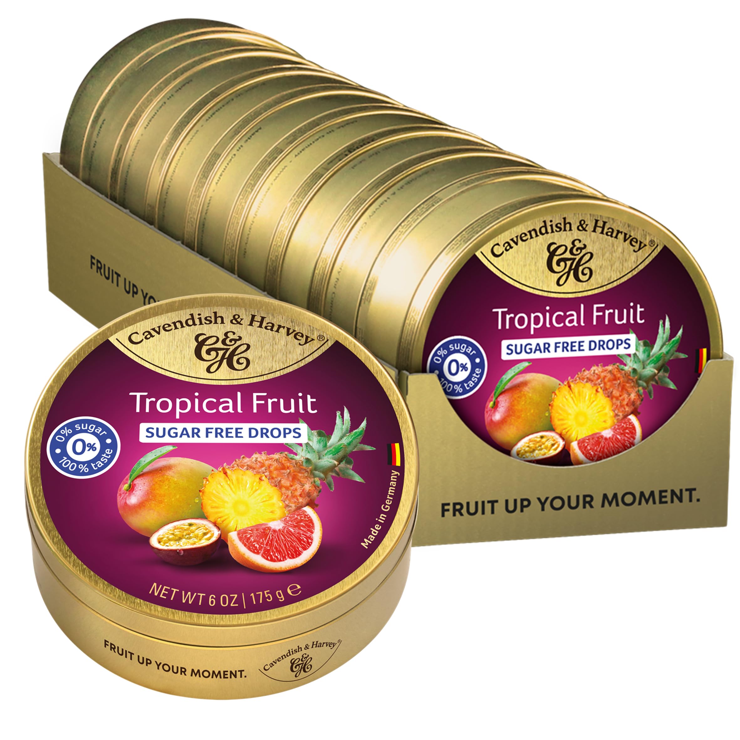 Cavendish BLIK SUGAR FREE TROPICAL 9 x 175 grammes