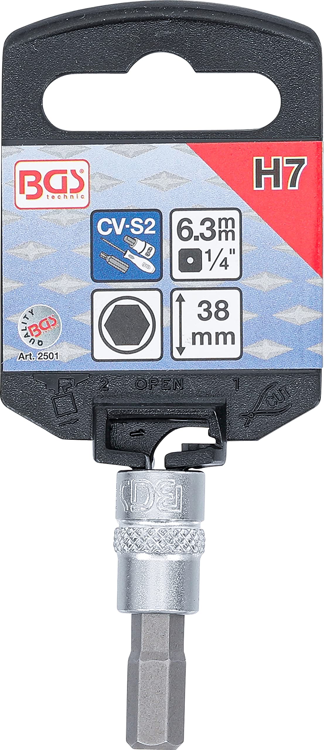 PROXXON 23579 HX7 Innensechskant Bit – 7 Mm, Antrieb 10 Mm (3/8 Zoll), Für Schraubendreher & Akkuschrauber