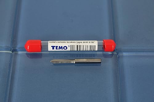 TEMO Extractor de taladros rotos de carburo sólido de 316 pulgadas, extractor de grifos y pernos dañados, removedor y extractor de pernos pelados