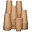 GUSTO [100 Count Kraft Disposable Paper Cups, Hot Coffee Cups Brown Unbleached - Eco-Friendly Cups (16 oz. - Kraft)