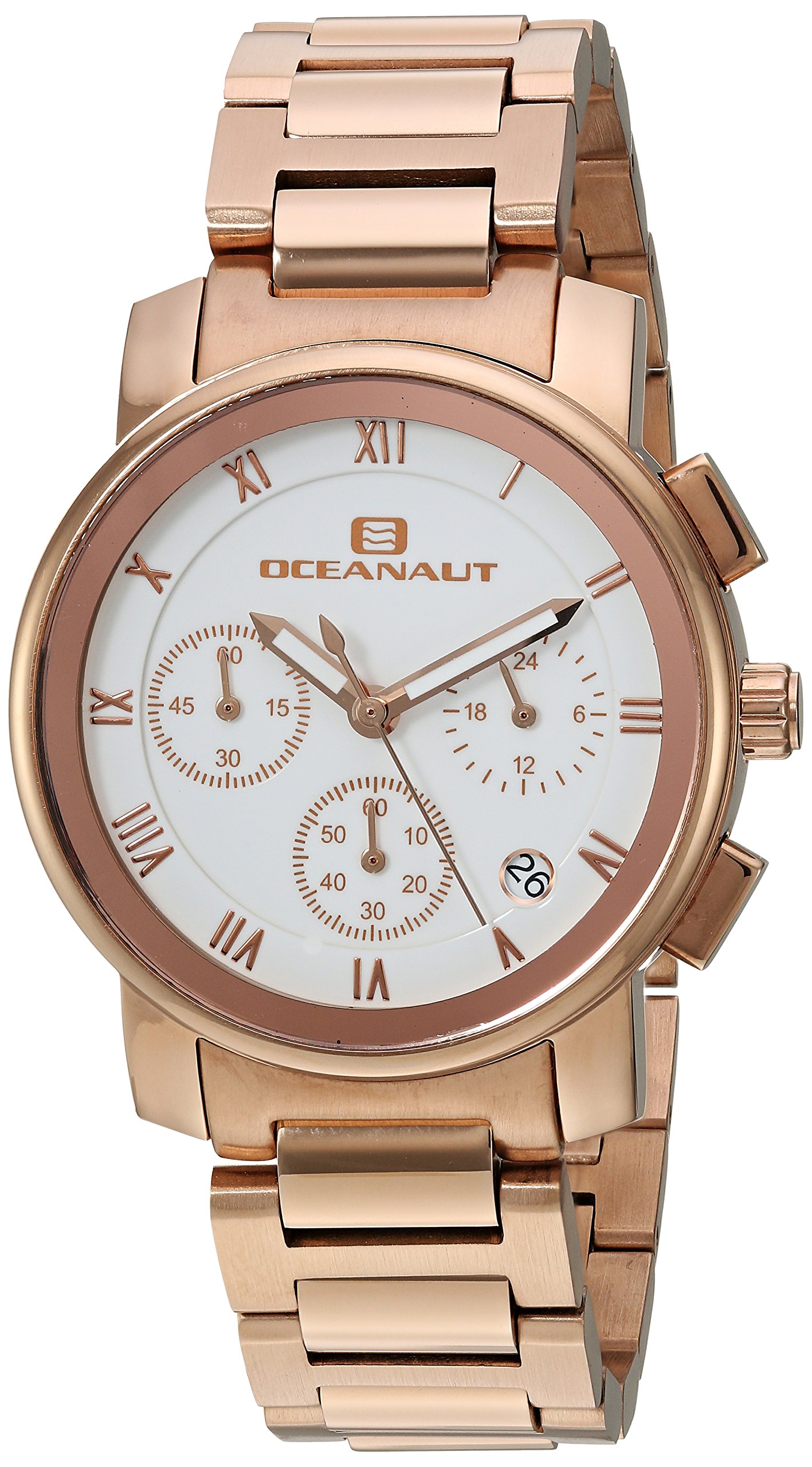 Oceanaut Women's Riviera Analog-Quartz Watch with Stainless-Steel Strap, Rose Gold, 18 (Model: OC0634)