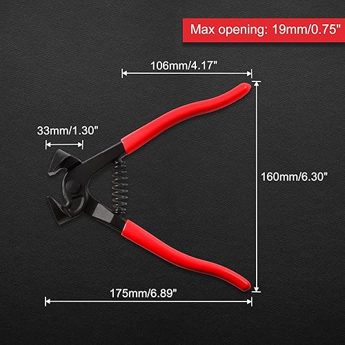 Miniatura 5 de Alicates de azulejos de vidrio, herramientas de mosaico de 7 pulgadas, pinzas de azulejos de mosaico de alta resistencia, recortadora y pinza de