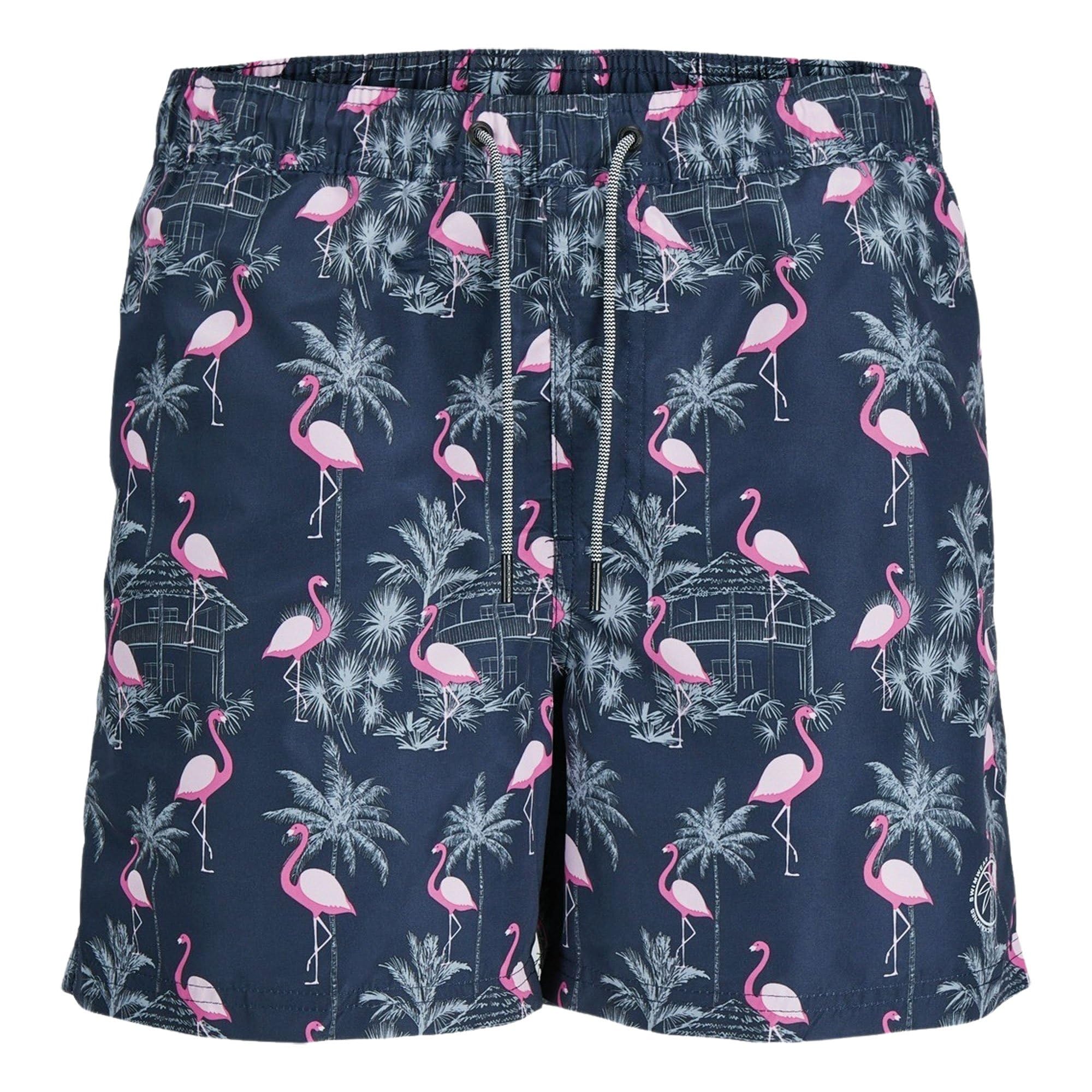 JACK&JONES Men's JPSTFIJI JJSWIM Paisley Swim Shorts, Navy Blazer,