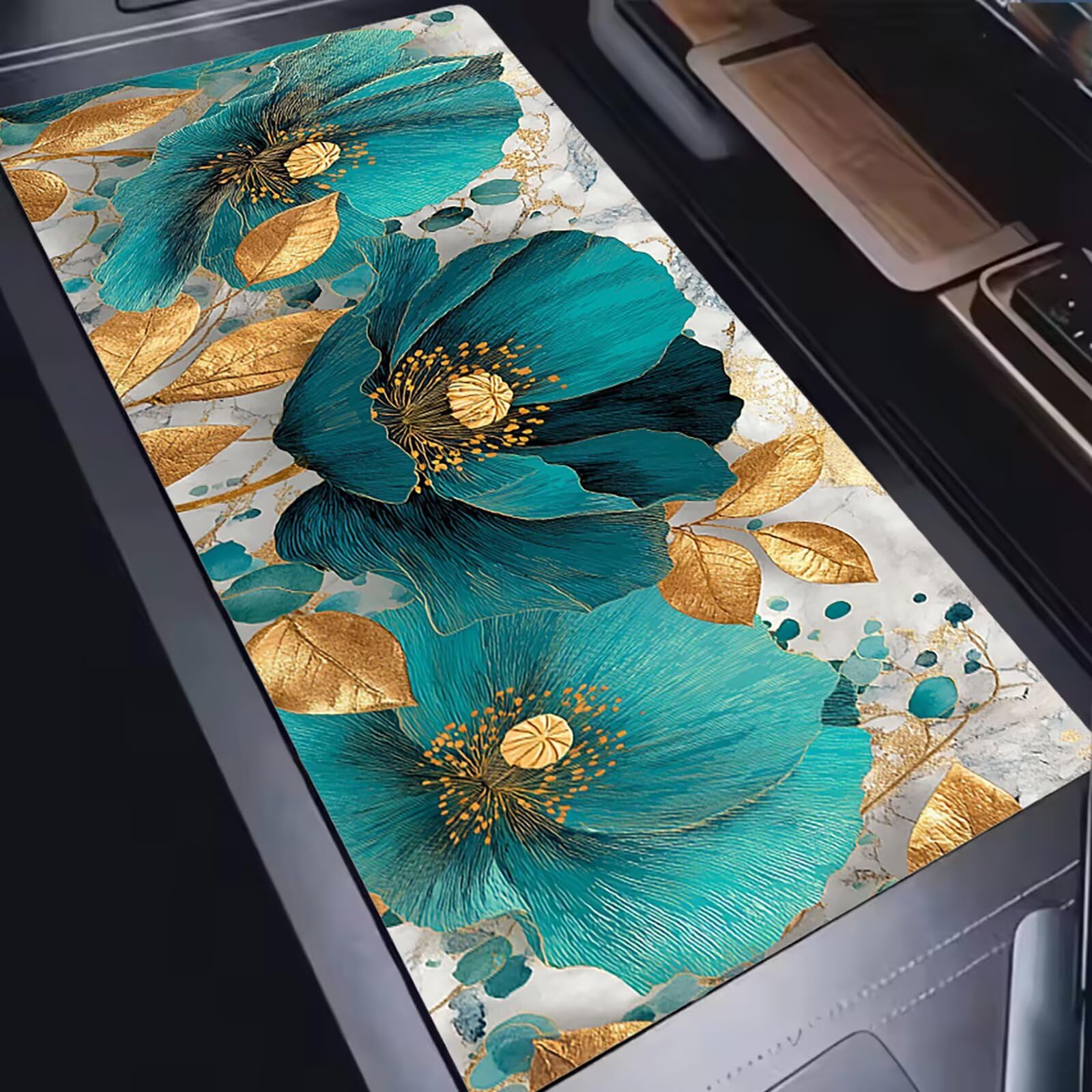 Podkładka pod mysz 1200 x 600 mm Podkładka pod mysz dla graczy, bardzo cienka podkładka na biurko, antypoślizgowa gumowa podstawa, zmywalna, ulepszona szybkość i precyzja do komputera, komputera