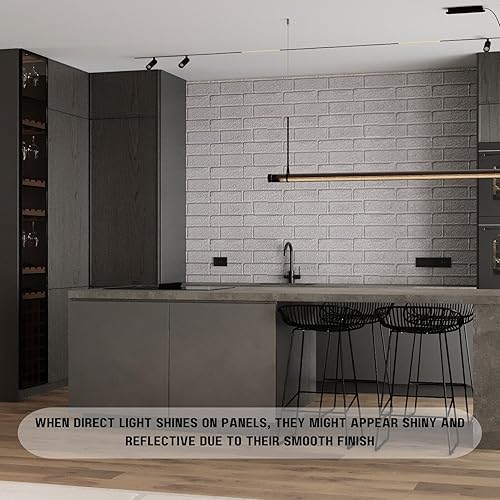 Miniatura 3 de Paneles de pared 3D de 10 piezas (53 pies cuadrados) para decoración de interiores perfectos para cocina, baño, salas de estar, oficinas
